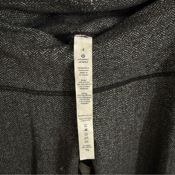 Lululemon Wunder Under Pant Heathered Herringbone Heathered Black Size 4 - Picture 4 of 6